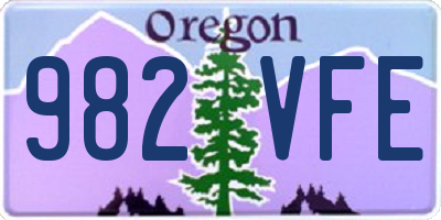 OR license plate 982VFE