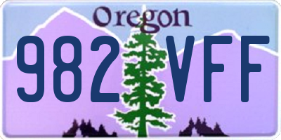 OR license plate 982VFF