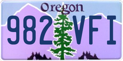 OR license plate 982VFI