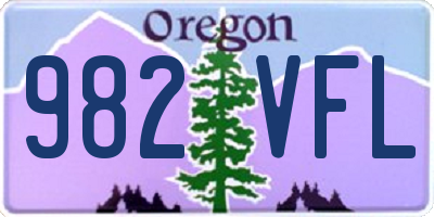OR license plate 982VFL
