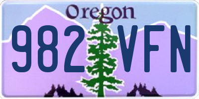 OR license plate 982VFN