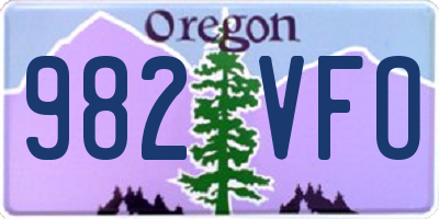 OR license plate 982VFO