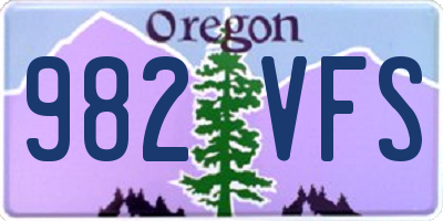 OR license plate 982VFS