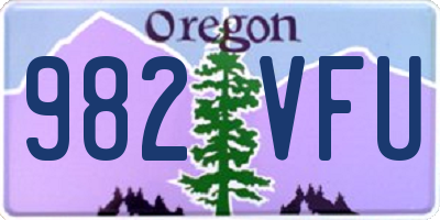 OR license plate 982VFU