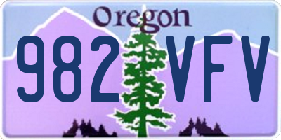 OR license plate 982VFV