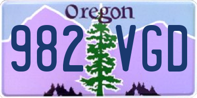 OR license plate 982VGD