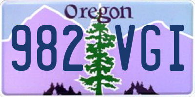 OR license plate 982VGI