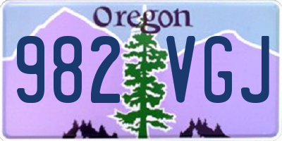 OR license plate 982VGJ