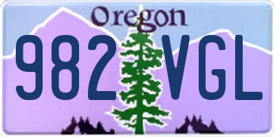 OR license plate 982VGL