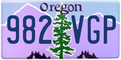 OR license plate 982VGP