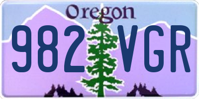 OR license plate 982VGR