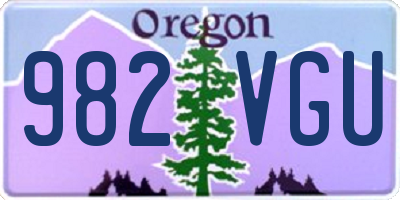 OR license plate 982VGU