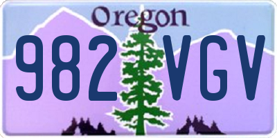 OR license plate 982VGV