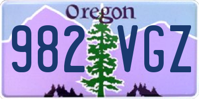 OR license plate 982VGZ