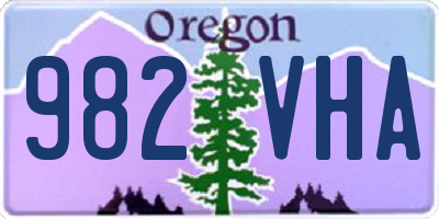 OR license plate 982VHA