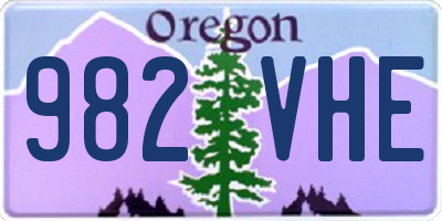 OR license plate 982VHE