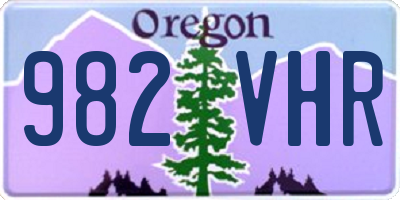 OR license plate 982VHR