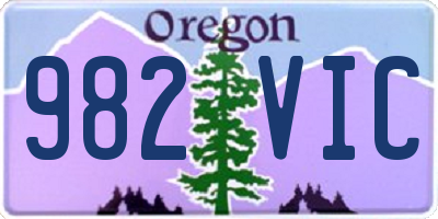 OR license plate 982VIC