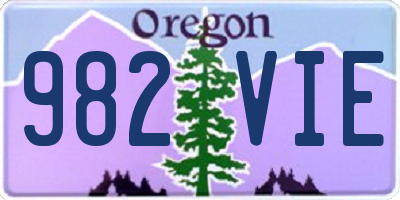 OR license plate 982VIE