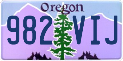 OR license plate 982VIJ