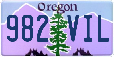 OR license plate 982VIL