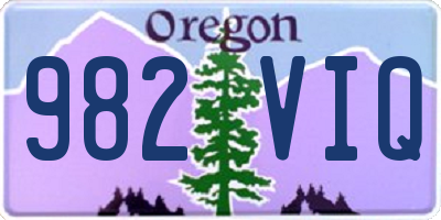 OR license plate 982VIQ