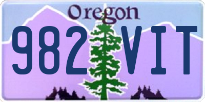 OR license plate 982VIT