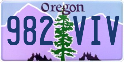 OR license plate 982VIV