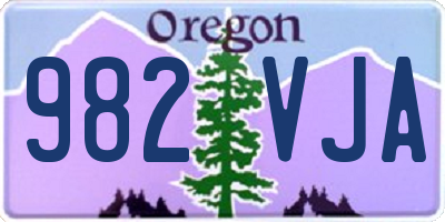 OR license plate 982VJA