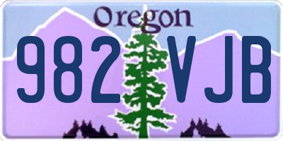 OR license plate 982VJB