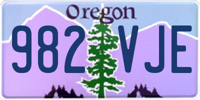 OR license plate 982VJE