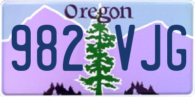 OR license plate 982VJG