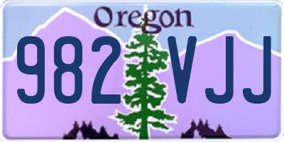 OR license plate 982VJJ