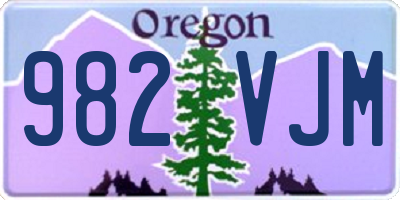 OR license plate 982VJM