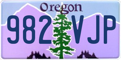 OR license plate 982VJP