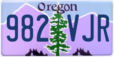OR license plate 982VJR