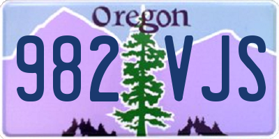 OR license plate 982VJS