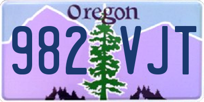 OR license plate 982VJT