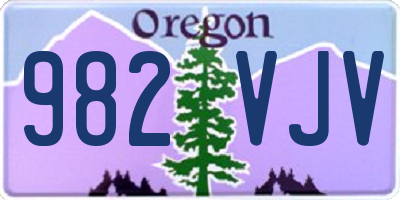 OR license plate 982VJV