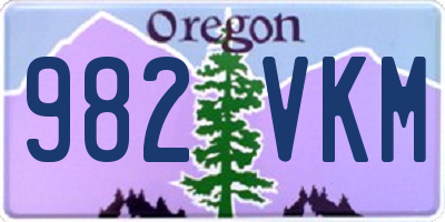 OR license plate 982VKM