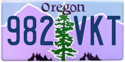OR license plate 982VKT