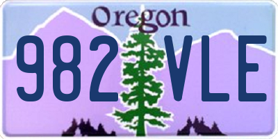 OR license plate 982VLE
