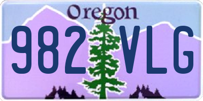 OR license plate 982VLG