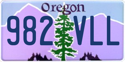 OR license plate 982VLL