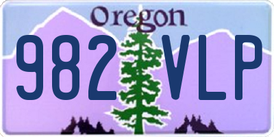 OR license plate 982VLP