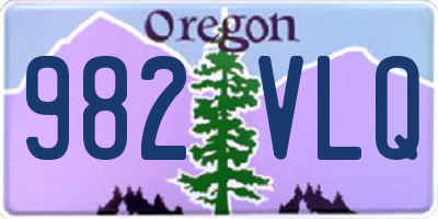 OR license plate 982VLQ