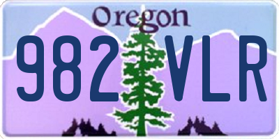 OR license plate 982VLR