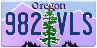 OR license plate 982VLS