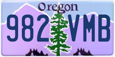 OR license plate 982VMB