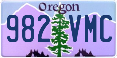 OR license plate 982VMC